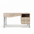 Bureau en bois avec tiroirs et finition blanche 120 x 60 x 75cm