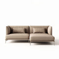 Canapé en tissu beige avec coussins amovibles dimensions 200 x 100 x 75cm