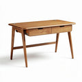 Table en bois naturel avec tiroirs dimensions 120 x 60 x 75cm pour bureau